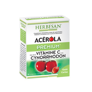 HERBESAN®- ACÉROLA PREMIUM -Réduction de la fatigue - 30 comprimés à croquer 05 - COMPLEMENTS ALIMENTAIRES