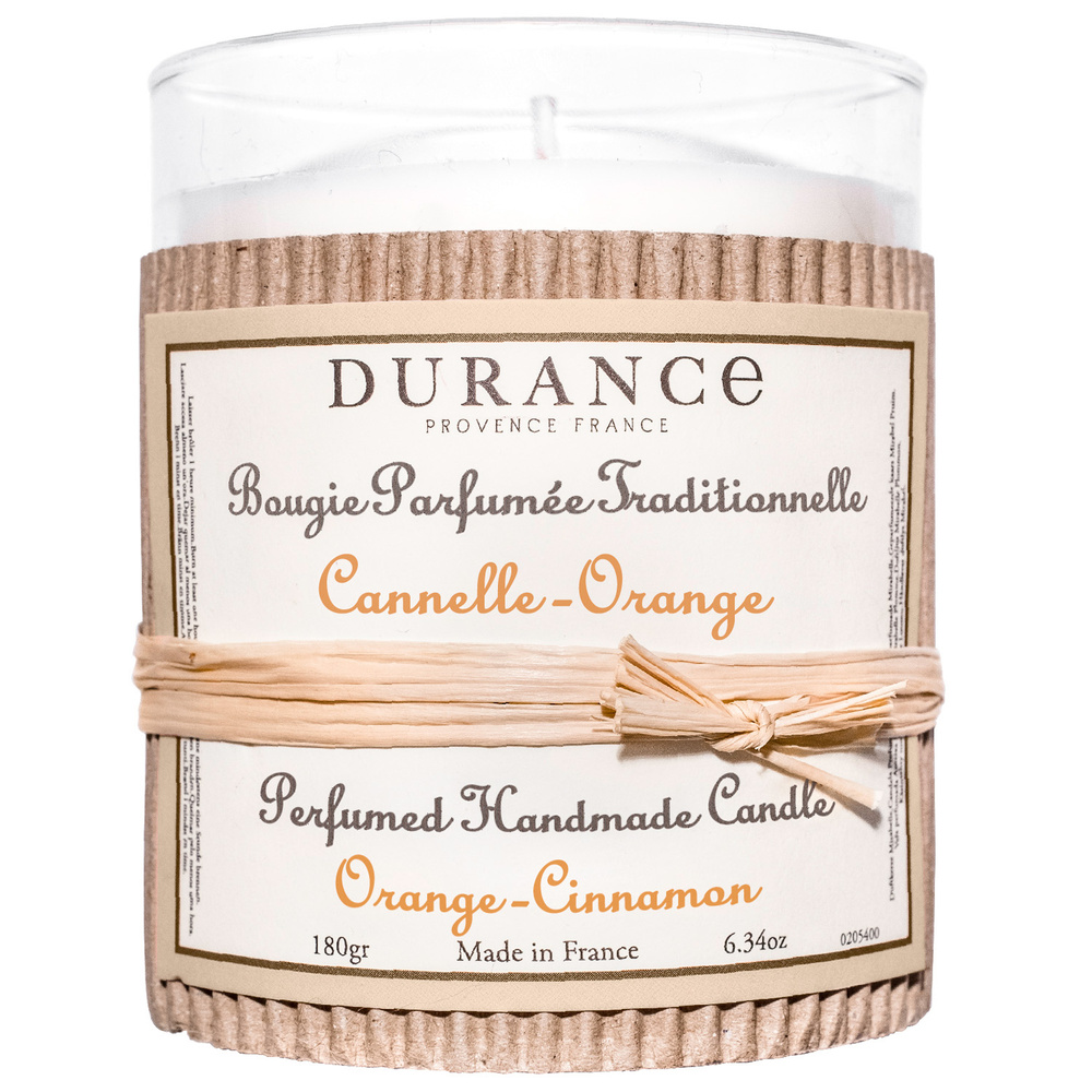 durance Cannelle Orange BOUGIE Bougie parfumée traditionnelle 180 gr