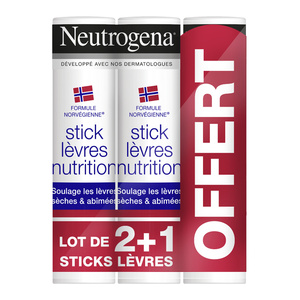 Neutrogena Trio Sticks Lèvres 3 x 4,8 g Baume lèvres
