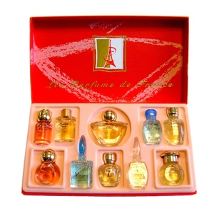 LES PARFUMS DE FRANCE Coffret de 10 miniatures d'Eaux de Parfum 