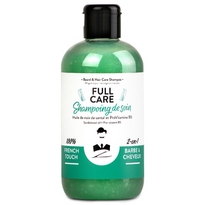 Shampoing Homme Sans Sulfate - Full Care Shampooing de soin 2-en-1 Barbe et Cheveux pour Hommes