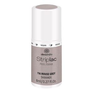 Striplac Peel or Soak Mouse Grey Shimmer 8 ml Vernis  semi-permanent LED longue tenue