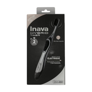INAVA HYBRID TIMER Noir/Gris Edition limitée Brosse à dents électrique