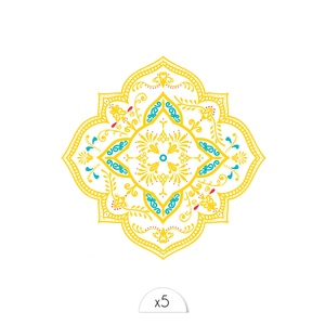 Mandala azulejos Tatouage éphémère