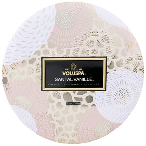 Santal Vanille 3 Wick Tin Candle BOUGIE
