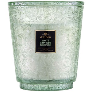 White Cypress 5 Wick Hearth Candle BOUGIE