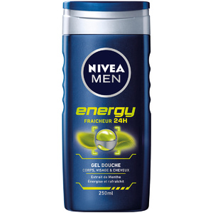 ENERGY - Gel douche 3en1 visage corps&cheveux Shampoing douche homme