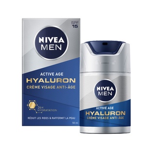 ACTIVE AGE HYALURON - Crème visage anti-âge hydratante Crème soin visage homme