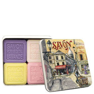 Coffret de 4 Savons (Lavande, Verveine,Fleur de Coton, Rose) Montmartre Savon