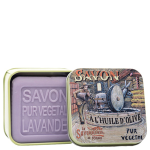 Savon 100g Lavande et Boîte Métal Moulin Savon