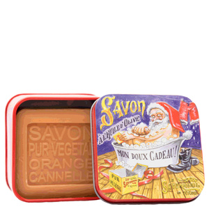 Savon 100g Orange-Cannelle et Boîte Métal Bain Savon