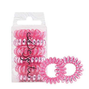 Pink Elastiques à cheveux spirales 