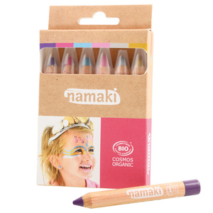 Kit 6 crayons Mondes enchantés  (or/arg/rose/turq/violet/fuchsia) Maquillage de déguisement