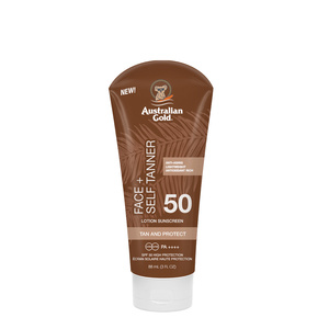 SPF 50 Visage + autobronzant 88 ml Crème solaire pour visage avec autobronzant