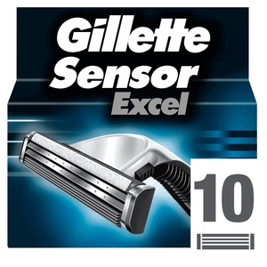 Lames de Rasoir Gillette Sensor Excel, x 10 Lames de Rasoir 