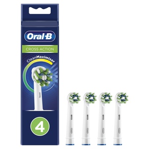 Oral-B CrossAction Brossette Avec CleanMaximiser, 4 Brossettes De Rechange