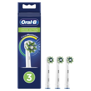 Oral-B CrossAction Brossette Avec CleanMaximiser, 3 Brossettes De Rechange