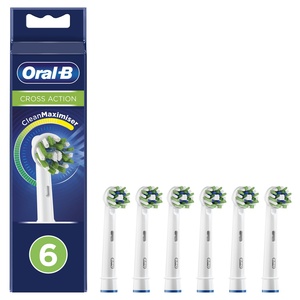 Oral-B CrossAction Brossette Avec CleanMaximiser, 6 Brossettes De Rechange