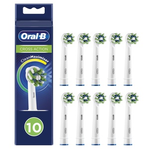 Oral-B CrossAction Brossette Avec CleanMaximiser, 10 Brossettes De Rechange
