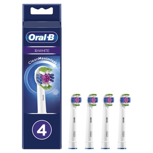 Oral-B 3D White Brossette Avec CleanMaximiser, 4 Brossettes De Rechange 