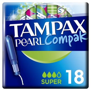 Tampax Pearl Compak Super Tampons 18 Tampons