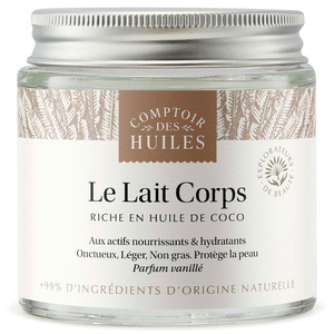 Lait Corps bio - Riche en huile de Coco100ml en pot Soin