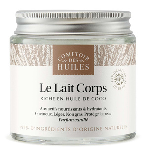 Lait Corps bio - Riche en huile de Coco100ml en pot Soin
