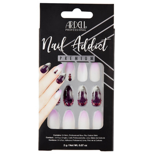 Nail Addict Marble Purple Ombre Faux-ongles prêt à poser Ardell avec accessoires