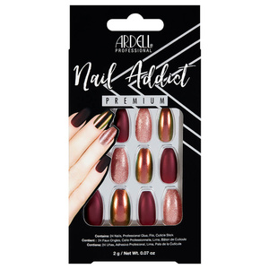Nail Addict Red Cateye Faux-ongles prêt à poser Ardell avec accessoires