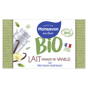 Monsavon Savon Bio Lait Soupçon de Vanille, 100g DOUCHE 