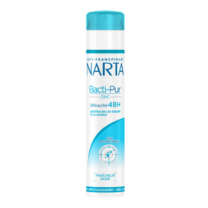 Narta Bacti-Pur Zinc Déodorant Spray  Anti-transpirant et Anti-Bactérien 48h 