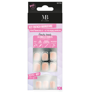24 FAUX-ONGLES FRENCH COURTS FAUX-ONGLES 