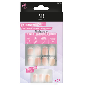 KIT DE 72 FAUX-ONGLES FRENCH FAUX-ONGLES