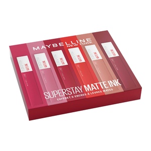 Maybelline Superstay Matte Ink Coffret 6 Rouge à Lèvres Coffret exclusif comprenant 6 rouges à lèvres Superstay Matte Ink 