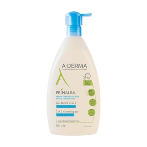 A-Derma - Primalba - Gel lavant douceurbébé 2 en1 corps et cheveux 750ml Gel douche