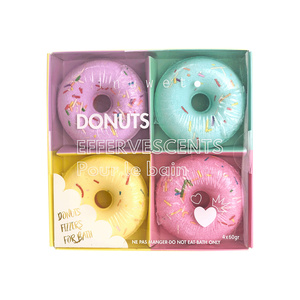 Coffret de 4 donuts de bain Donuts de bain effervescents