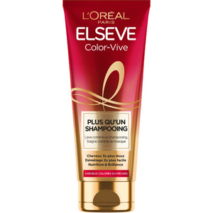 L'Oréal Paris Elseve Color-Vive Plus Qu'un Shampoing pour Cheveux Colorés 200mL Plus Qu'un Shampoing pour Cheveux Colorés
