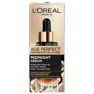 L'Oréal Paris Age Perfect Renaissance Cellulaire Midnight Sérum - 30ml Sérum anti-âge anti-rides,  fermeté et éclat de la peau 