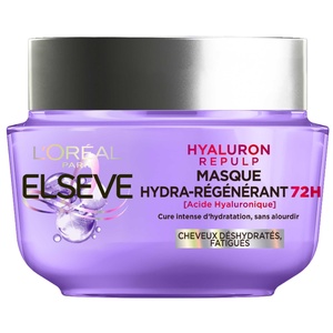 Elsève Hyaluron Repulp Masque Hydra-Régénérant 310ml Masque Hydra-Régénérant pour Cheveux Déshydratés