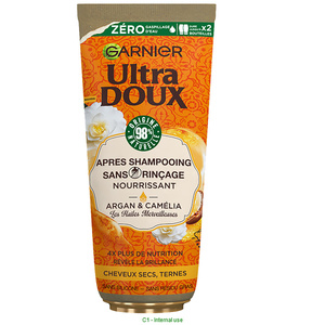 Ultra Doux Merveilleux Après-Shampooing Sans Rinçage Huiles d'Argan et Camélia