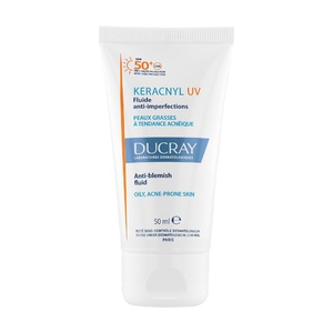 Ducray - Keracnyl UV 50+ Fluide Anti-imperfections Peaux grasses 50 ml Fluide anti imperfection 