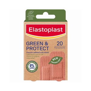 Elastoplast Green & Protect Tissu - 20 Pansements - 2 formats Pansements