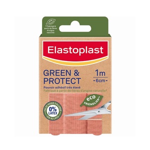 Elastoplast Green & Protect Tissu - Bandes à Découper 10 x 6cm Pansements