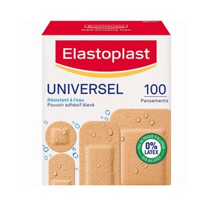 Elastoplast Universel Plastique - 100 Pansements - 4 formats Pansements 