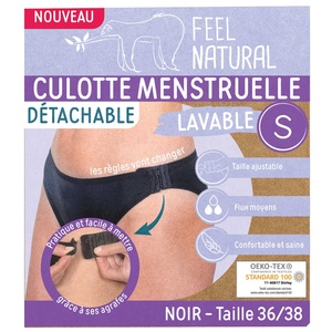 Lot X 2 FEEL NATURAL Culotte Menstruelle Dentelle Taille L (40/42) Vegan C5