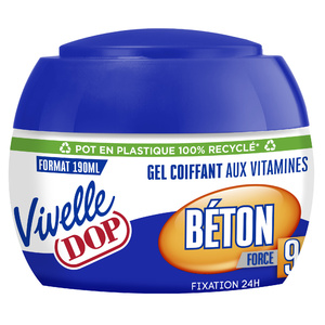 Vivelle Dop Gel Coiffant aux Vitamines Fixation Béton Force 9