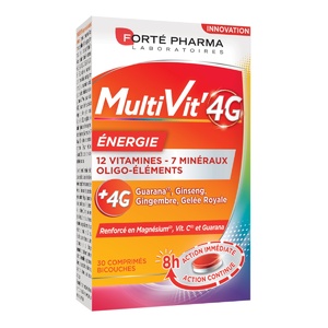 Multivit' 4G Energie 30cps Complément Alimentaire Vitalité