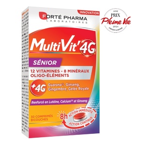 Multivit' 4G Sénior 30cps Complément Alimentaire Vitalité
