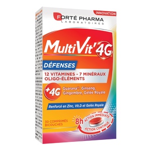 Multivit' 4G Défenses 30cps Complément Alimentaire Vitalité