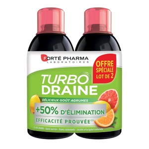 TurboDraine Agrumes lot de 2 Complément alimentaire Minceur - Draineur à boire